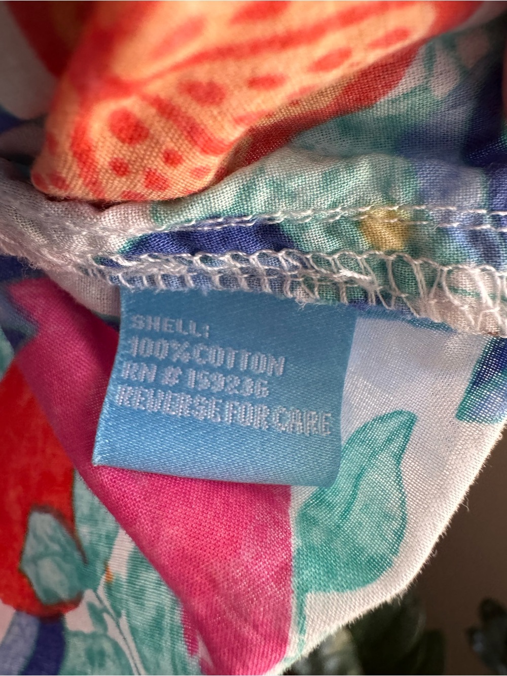 J McLaughlin tropical fruit print cotton Lois shirt - Picture 6 of 8
